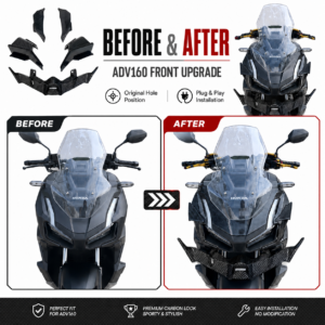 Honda ADV160 Carbon Look Front Upgrade Kit – 5PCS Set